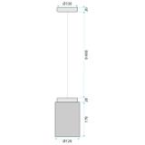 HÄNGANDE TAKLAMPA APP1810-1CP Frosted Grey
