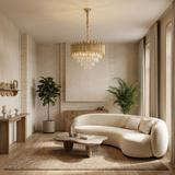 Kristall-pendellampa SWE103-CP GOLD