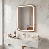 LED-VÄGGSPEGEL ZONE 80x60 BRUSH  ROSE GOLD
