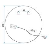 LED-VÄGGSPEGEL 70 cm BAS
