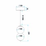 LED taklampa pendel LHJ117-2CP borstat guld