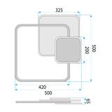 Takplampa APP1712-C LED-plafond Svart + fjärrkontroll