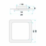 LED vägglampa LHJ123-W Svart