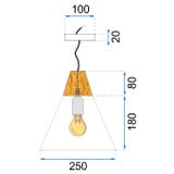 Lampa sufitowa wisząca Scandi A Czarna