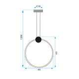 TAKLAMPA HÄNGANDE LED APP1395-CP SVART 40 cm