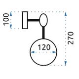 Vägglampa Glas Kinkiet APP750-1W Svart