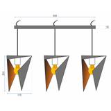 TRIANGELFORMAD GEOMETRISK TAKLAMPA TRIPPEL APP254-3CP SVART