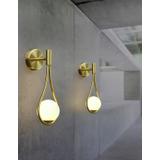 Vägglampa Väggarmatur Glasglob APP603-1W Guld