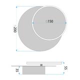 VÄGGLAMPA LED LHJ082-W Svart