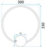 VÄGGLAMPA LED-VÄGGLAMPA APP1385-CW GAMMAL GULD 30 cm