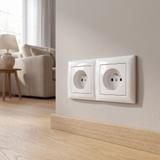 Marco doble para enchufes OSTE JNH014-2F White