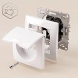 Vienvietīga rozete ar zemējumu un vāciņu OSTE JNH005-G White