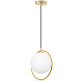 Glaspendellampa i tak med Takglob APP430-1CP Vit