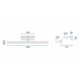 LAMPA VÄGGLAMPA BADRUM LED ÖVER SPEGEL 7W 55CM APP365-1W KROM