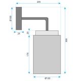 Vägglampa APP1814-1W Frosted Grey