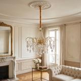 Kristall-pendellampa SWE081-CP 60cm GOLD