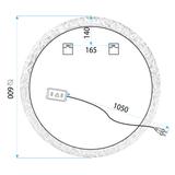 VÄGGSPEGEL LED 60 cm YH-3562