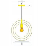 Metallisk Ringformad Taklampa APP286-1CP Guld