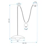 HÄNGANDE TAKLAMPA APP1450-1CP Svart