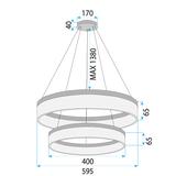 Pendellampa LED LHJ049-CP2 GULD