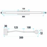 Badrum vägg LED-lampa SWE021-1W 80cm Gold