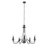 Rustik Takpendlad Lampa APP647-5CP Svart