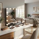 Spegel LED Hollywood Svart 80x60