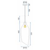 Modern Glas Taklampa APP892-1CP