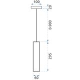 Metall hängande taklampa APP469-1CP svart