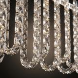 LED-kristall-pendellampa SWE073-CP 60cm Chrome