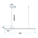Lampa wisząca LED APP1778-CP Złota Szczotkowana