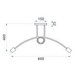 Lampa Paradise 3 APP517-3C Svart