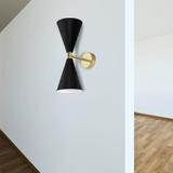 VÄGGLAMPA VÄGGSPIOT APP1140-2W Svart-guld
