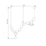 TAKLAMPA HÄNGANDE LED APP1444-10CP Guld