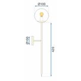 MODERN VÄGGLAMPA 52cm APP577-1W SVART