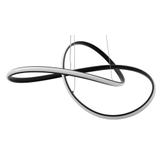 Taklampa Hängande Ring Modern LED + Fjärrkontroll APP395-CP Svart