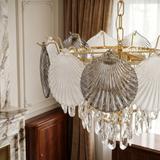 Kristall-pendellampa SWE083-CP 40cm GOLD