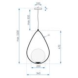 Modern taklampa loft APP938-1CP Svart
