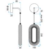 VÄGGLAMPA LED G172-W GULD