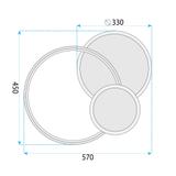 Taklampa APP1710-C LED-plafond Guld + fjärrkontroll