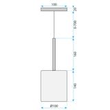 Taklampa Hängande Glas lampskärm APP1699-1CP AMBER B