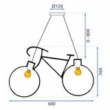 Taklampa hängande Cykel APP216-2CP