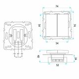 Interruptor Doble con Marco OSTE JNH007-W BEIGE