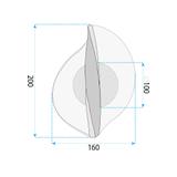 LED-vägglampa G128-W Guld