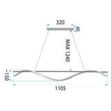 Hängande lampa LHJ019-CP 120 cm BLACK