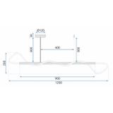 LED taklampa APP854-CP Long Guld