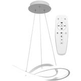 Taklampa Pendel Ring Modern LED + Fjärrkontroll APP392-CP Vit