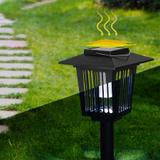 Solcellsdriven LED insektsdödande trädgårdslampa J-22 Svart