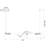 HÄNGLAMPA LED G011-CP VIT/GULD