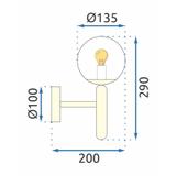 VÄGGLAMPA VÄGGLAMPA APP894-1W Guld